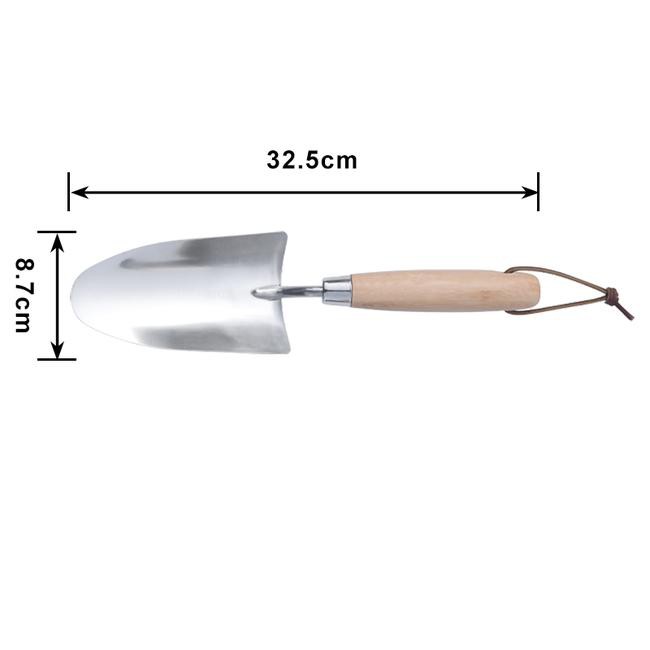 Gardening tools hand trowel with lether rope